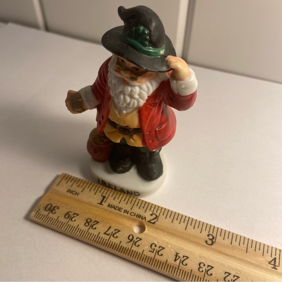 Vintage Santa Claus IRELAND Figurine Irish folk art Santa Holiday CAKE TOPPER - Picture 11 of 16